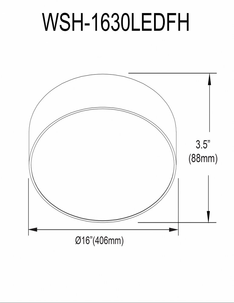 WSH-1630LEDFH-MB